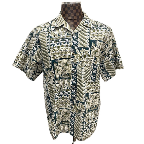 Vintage House of Uniforms Mens Hawaiian Shirt Large Button Up Tiki Aloha Camp - Picture 2 of 8